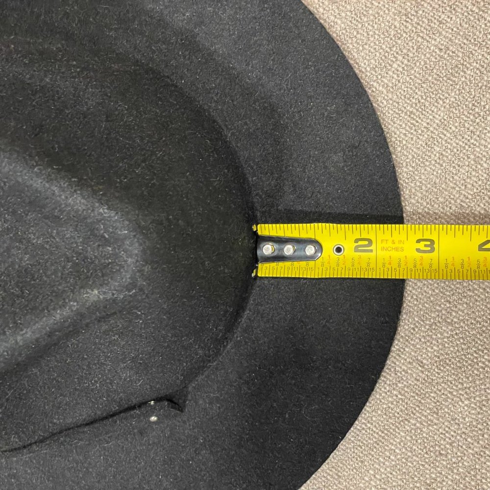 Anthropologie Amelia Black Wool Fedora Hat - Picture 11 of 13